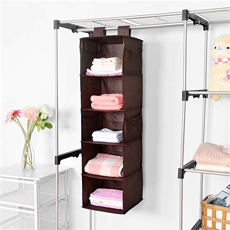 hanging rack with 5 shelves.